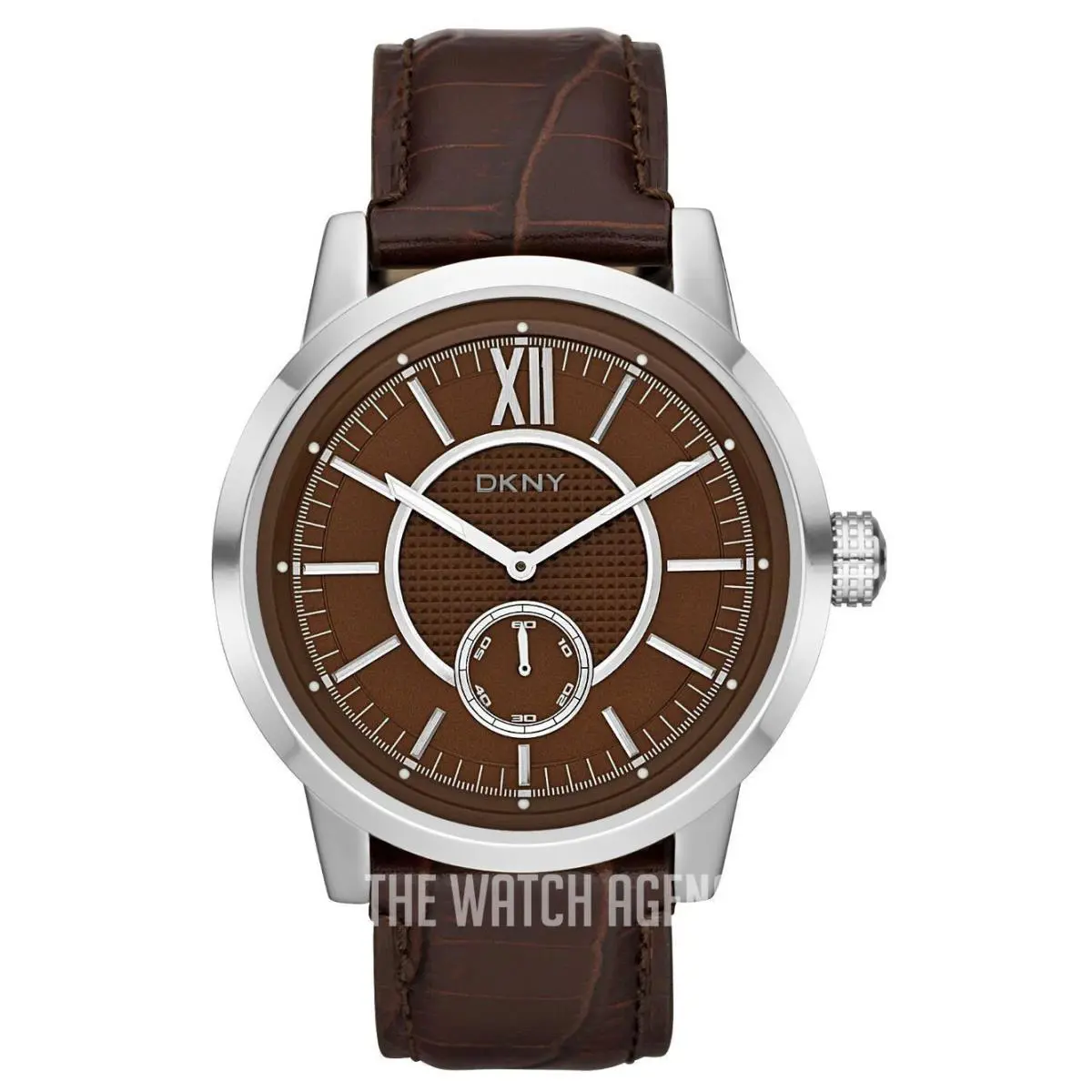 Dkny Leather Collection Brown Dial Men`s Watch NY1521