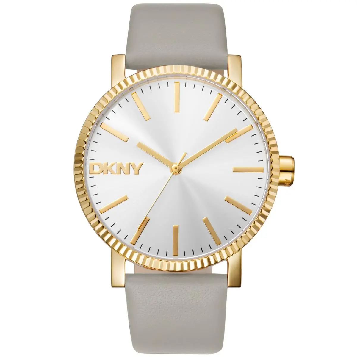Dkny Womens DK1L034L0025 Urban Soho Maxi Gold IP Silver Leather Watch by DKNY