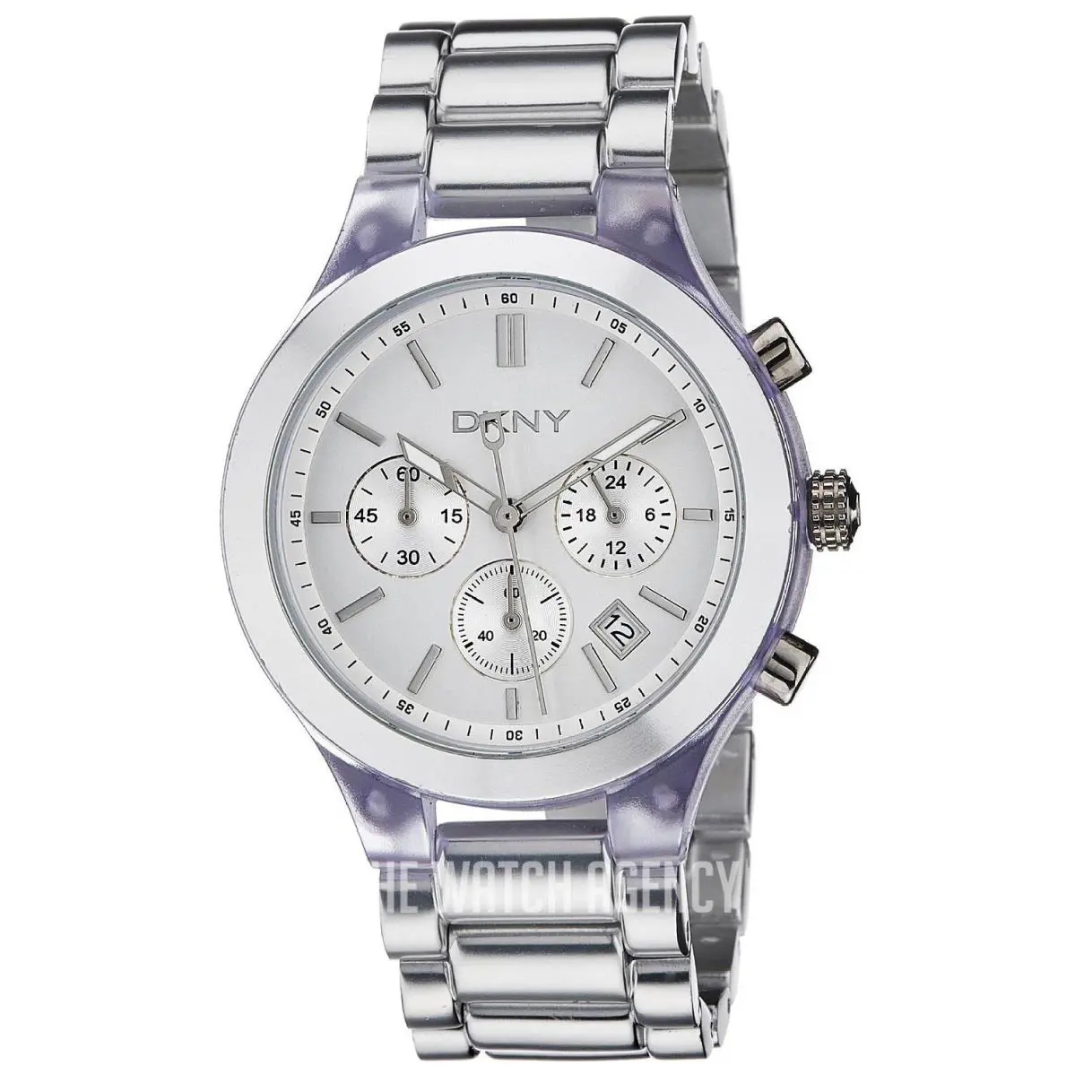 Ladies Dkny NY8262 Silver Tone Chronograph Quartz Date Watch by DKNY