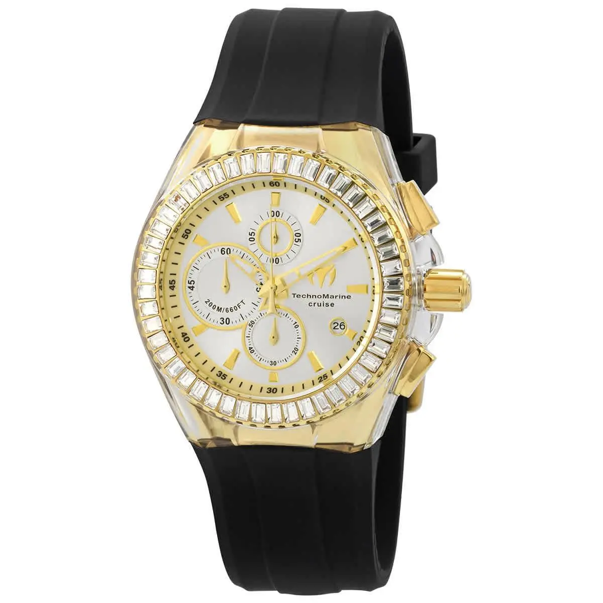 Technomarine Cruise Chronograph Quartz Crystal Silver Dial Men`s Watch TM-121156