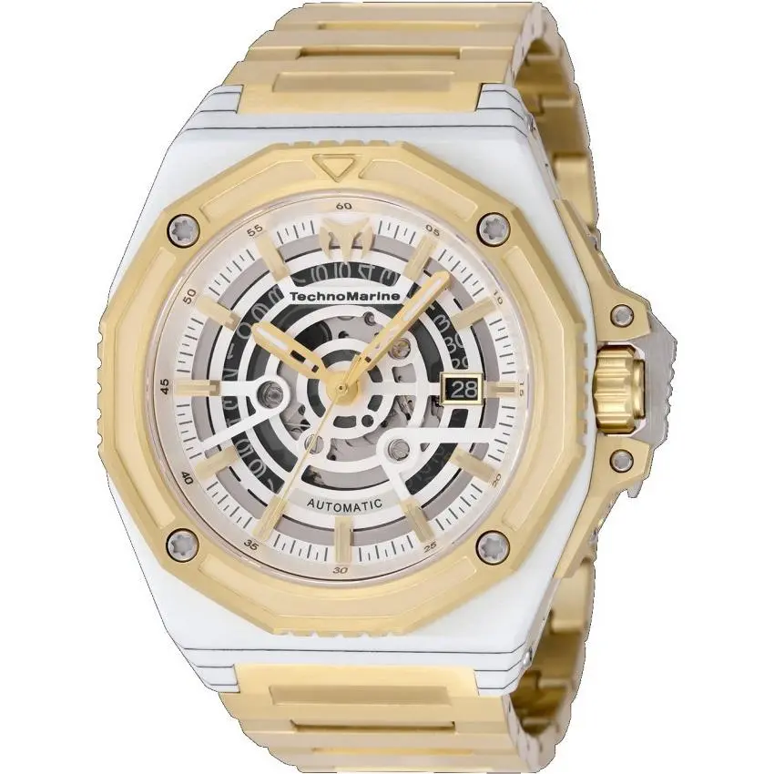 Limited Edition Technomarine Carbon Nautic Automatic 45mm Watch Gold TM-525004 by TechnoMarine