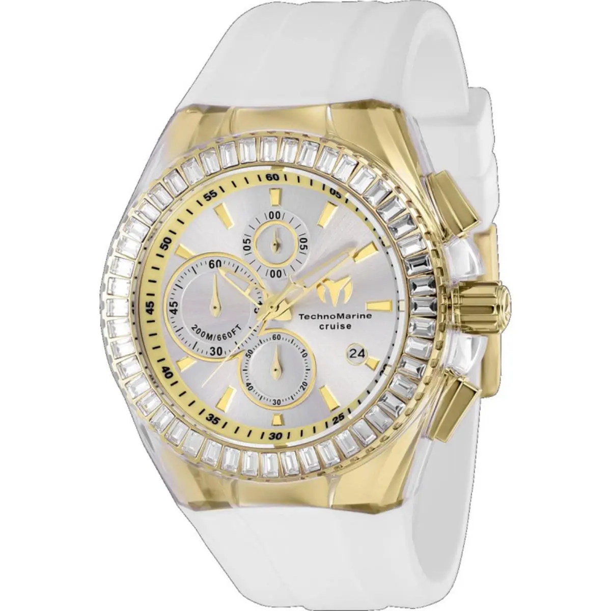 Technomarine Men`s Watch Cruise Chronograph Silver Dial Strap TM-121154 by TechnoMarine