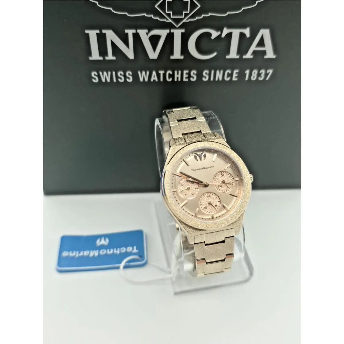 Technomarine Ocean Empress Women`s 34mm Sparkling Rose Gold Watch TM-318150