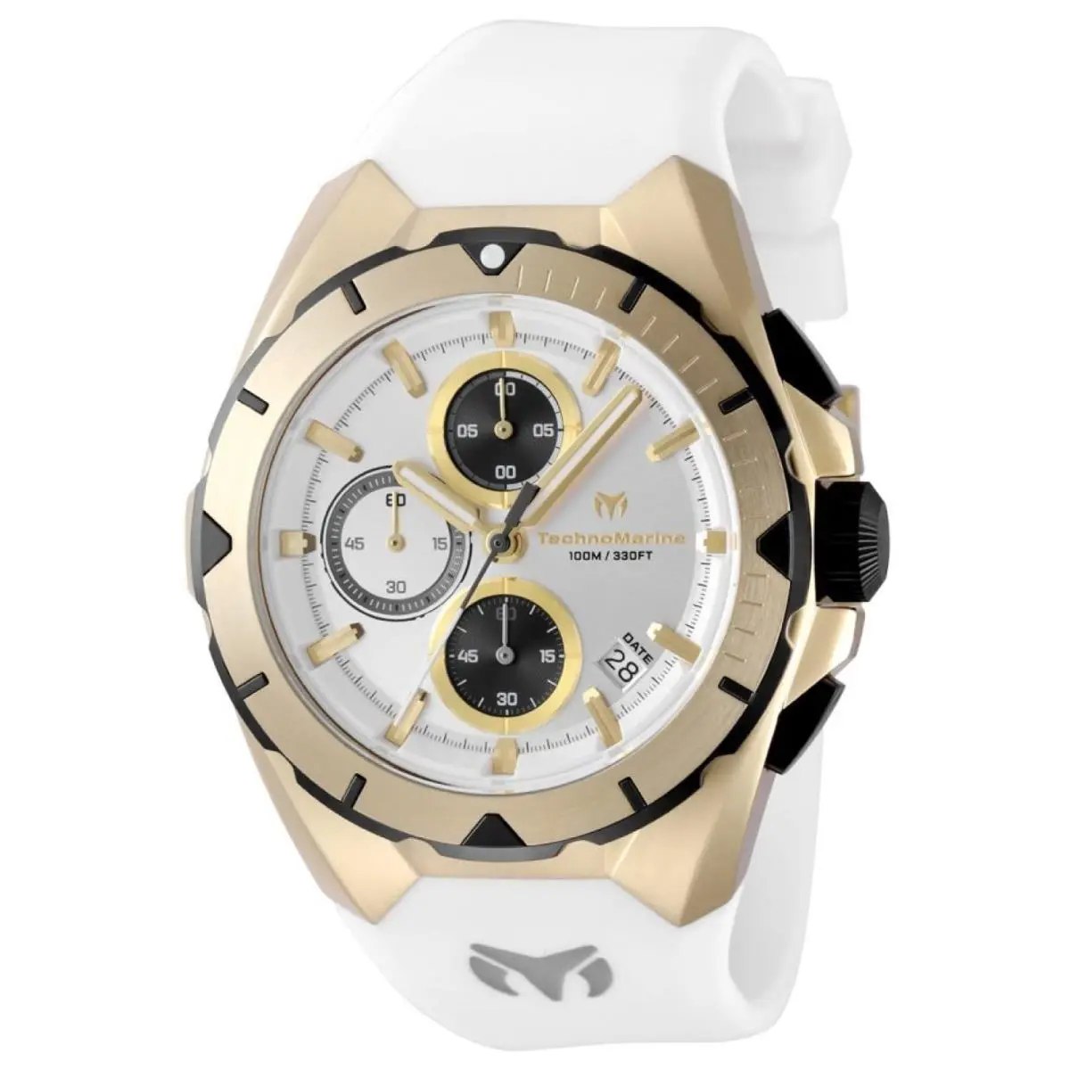 Technomarine Ocean Men 41.30mm Steel Gold White+silver Dial VD57 Quartz