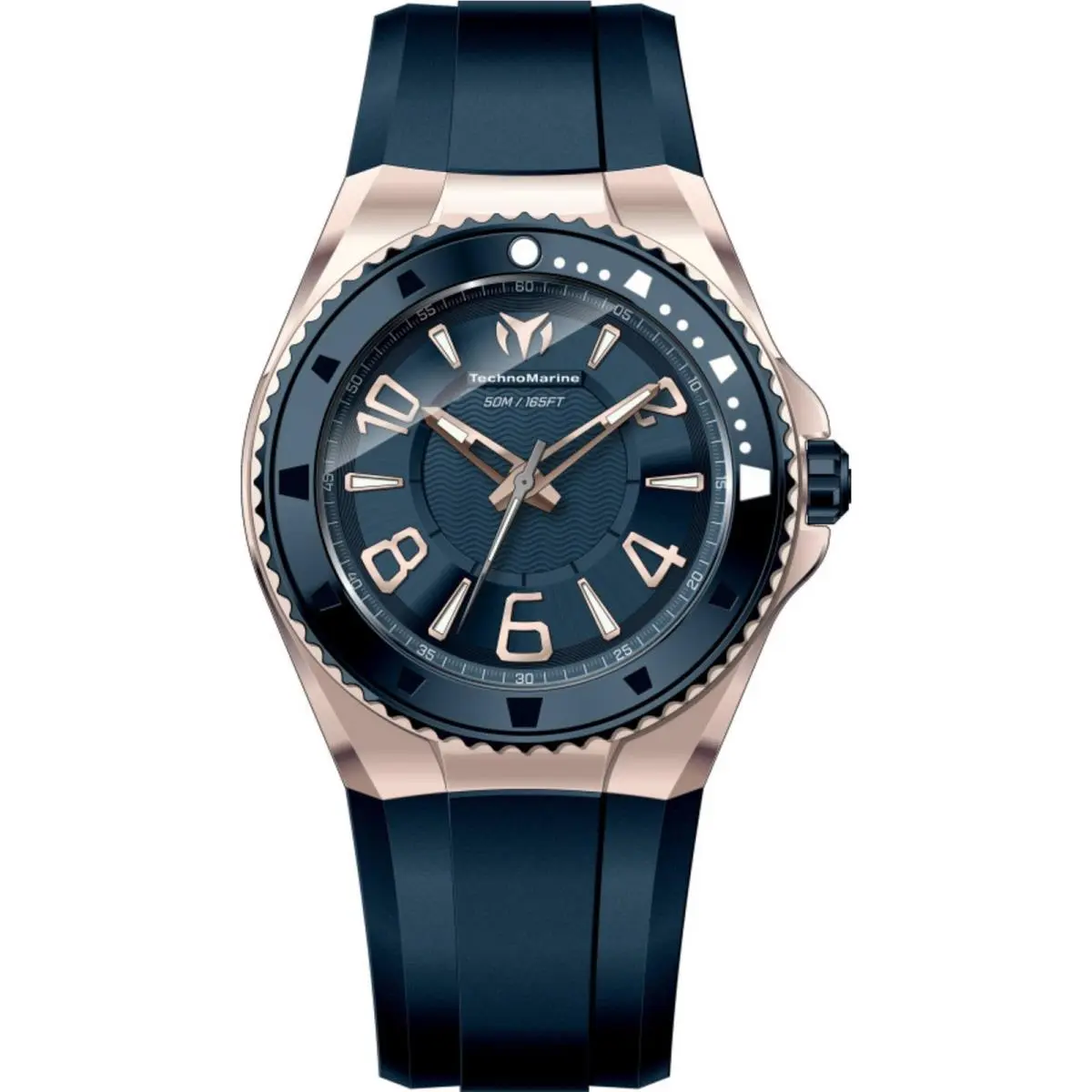 Technomarine TM-225028 Lusso Mare Men`s 44mm Dark Blue Silicone Watch