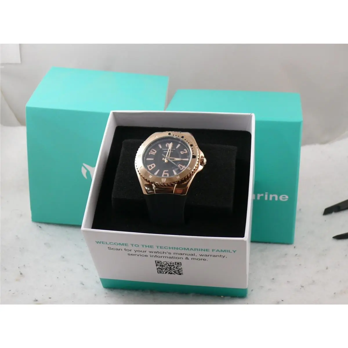 Technomarine Lusso Mare Men`s Watch - 44mm Black Gold TM-225028