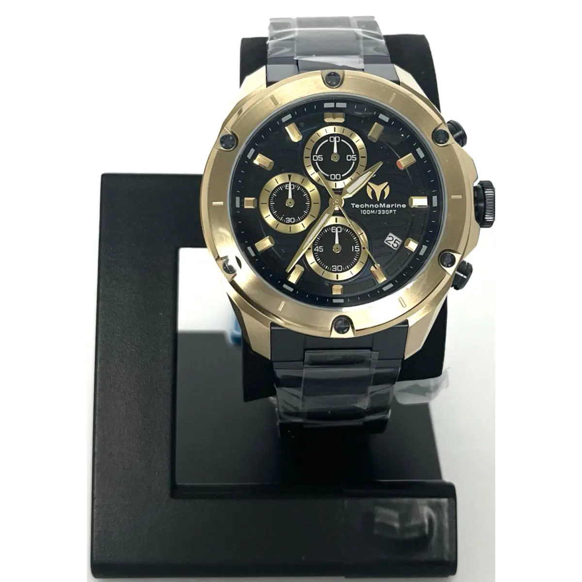 Technomarine Oceanico Stainless Steel Gold with Blue Watch Band TM-325018