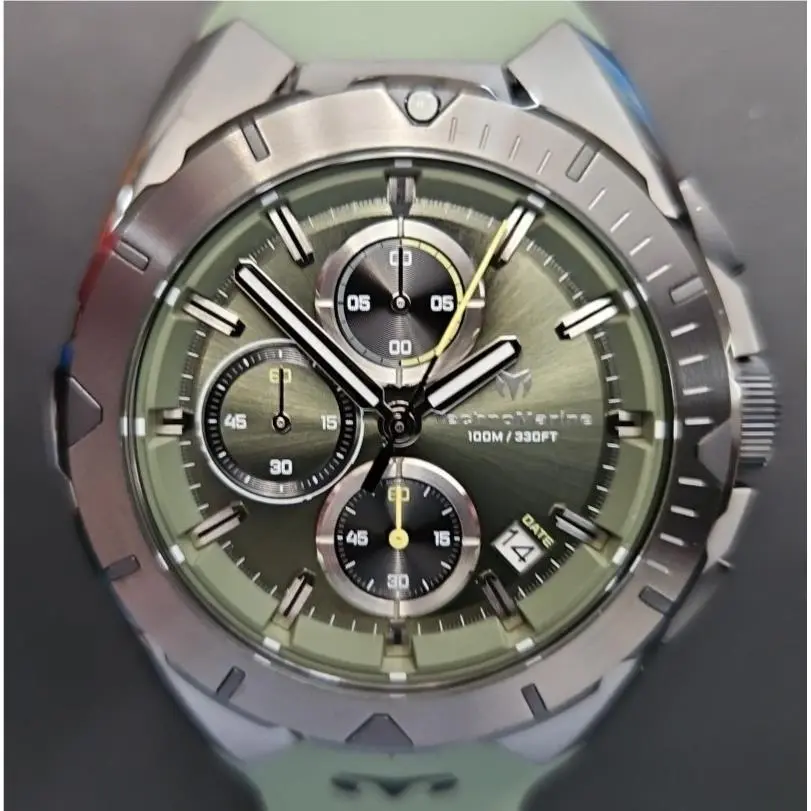 Technomarine Ocean Victory Quartz W/case - 41mm Black/olive TM-318139