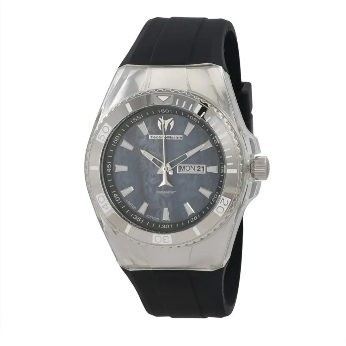 Technomarine TM-115372 Cruise Monogram Mens Watch 45mm Black Quartz Wristwatch by TechnoMarine