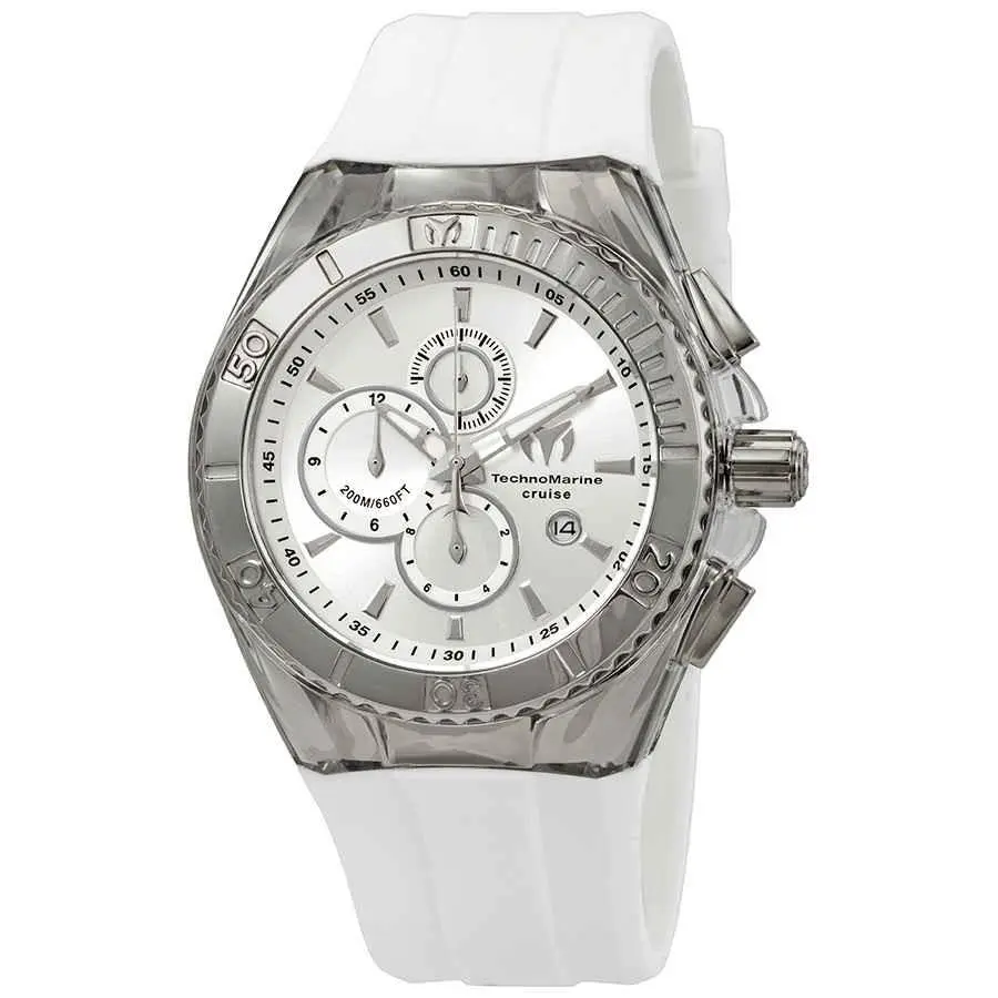 Technomarine Cruise Star Chronograph Silver Dial Men`s Watch 115215 by TechnoMarine