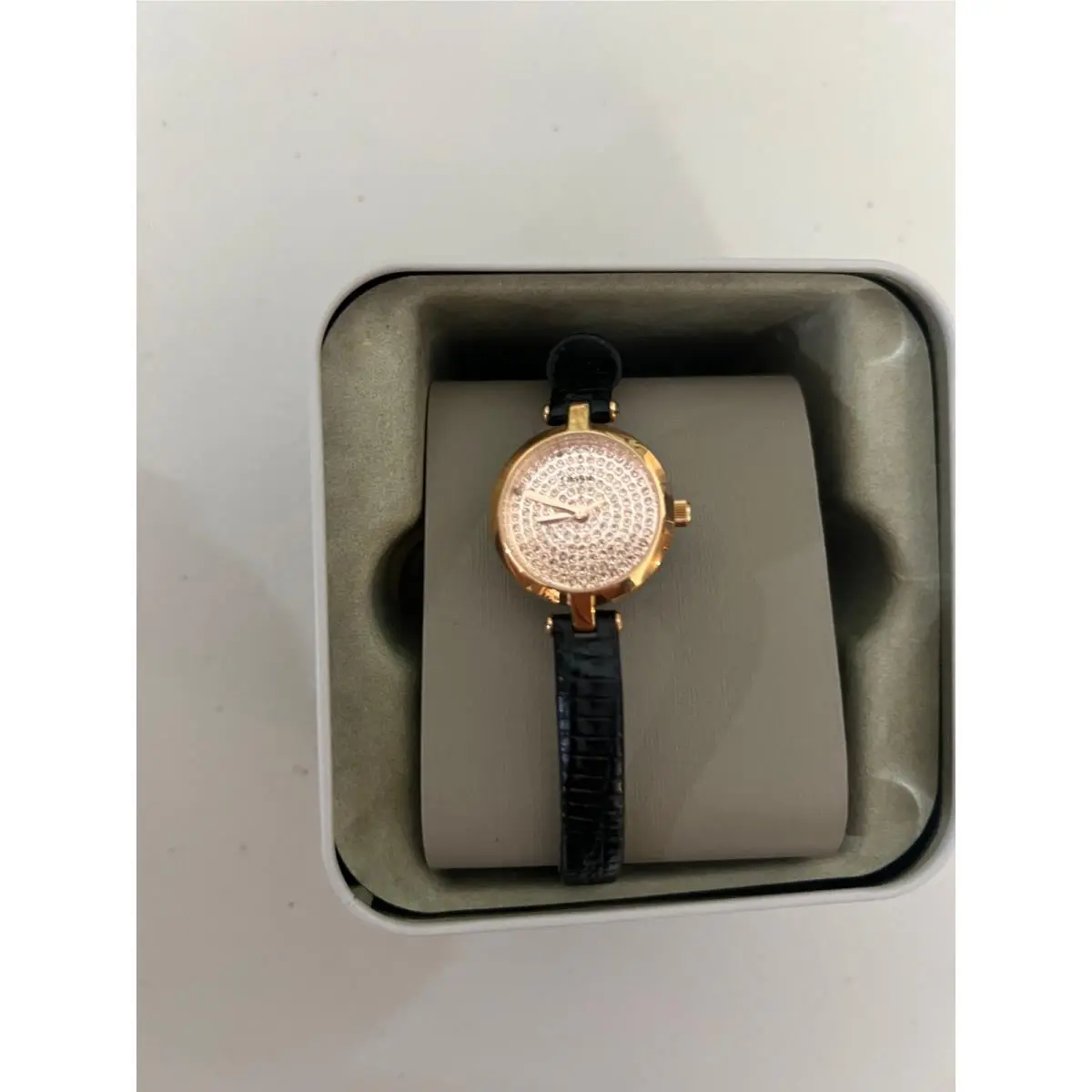 Fossil BQ3562 Kerrigan Mini Three-hand Black Leather Watch