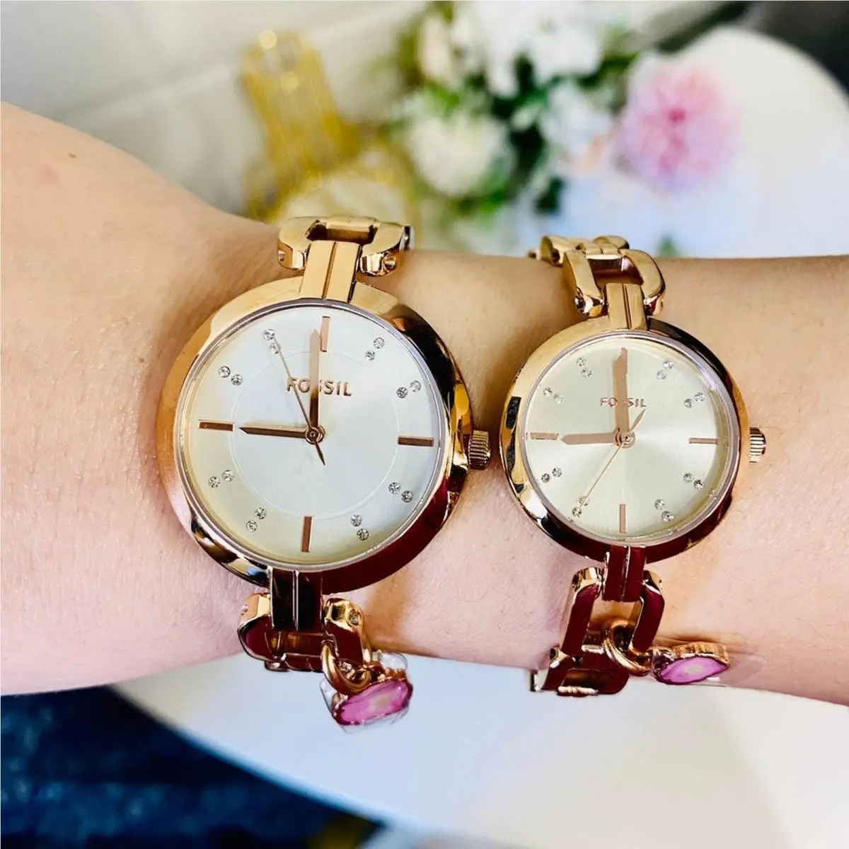 Fossil BQ3881SET Chronograph Rose Gold-tone Alloy Watch