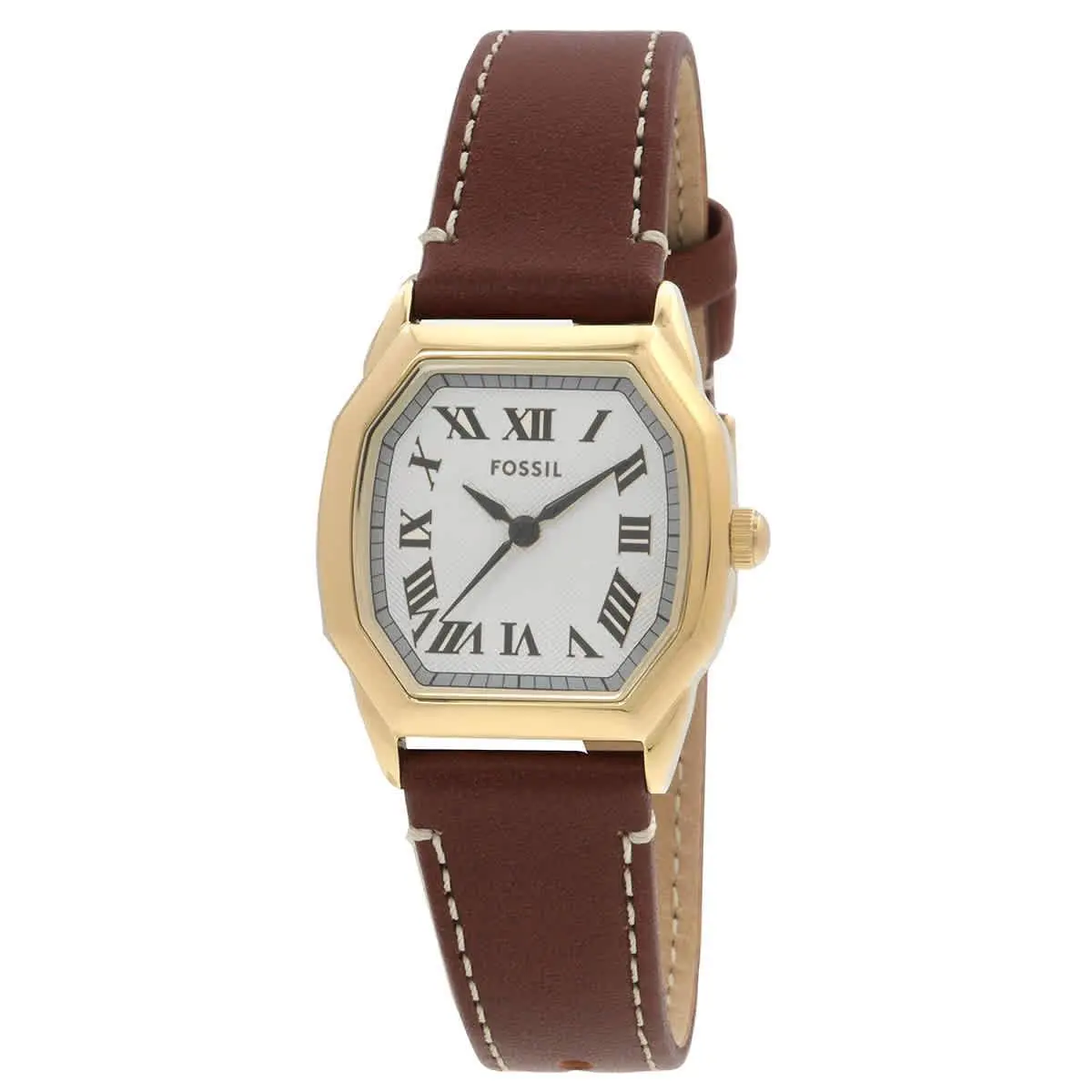 Fossil Harlow Quartz Ladies Watch ES5364 - Beige, Dial: Beige, Band: Brown
