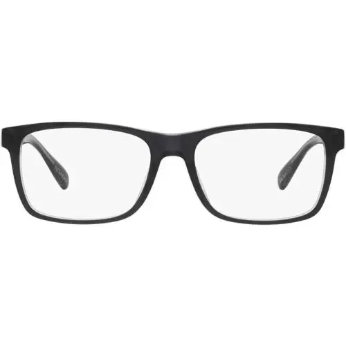 Coach HC6213U Unisex Rectangular Eyeglasses 55-17-140 Black Transparent Grey