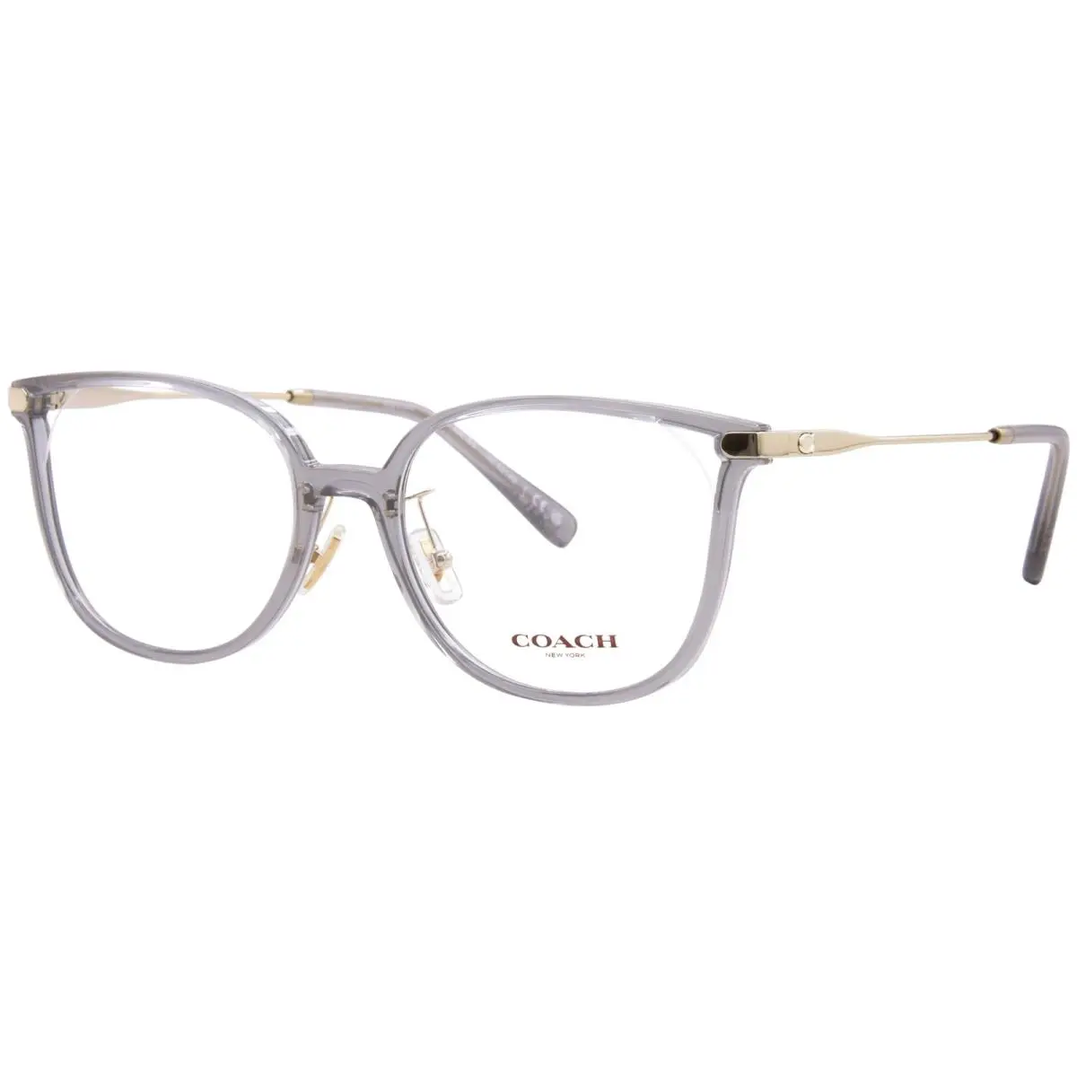 Coach HC6214D 5751 Eyeglasses Women`s Transparent Grey Full Rim 55mm