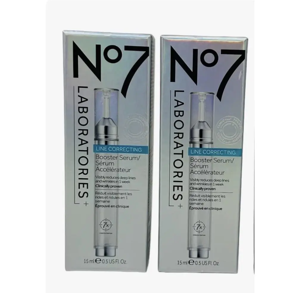 2-Pack - No7 Laboratories Line Correcting Booster Serum 0.5oz 15ml Each