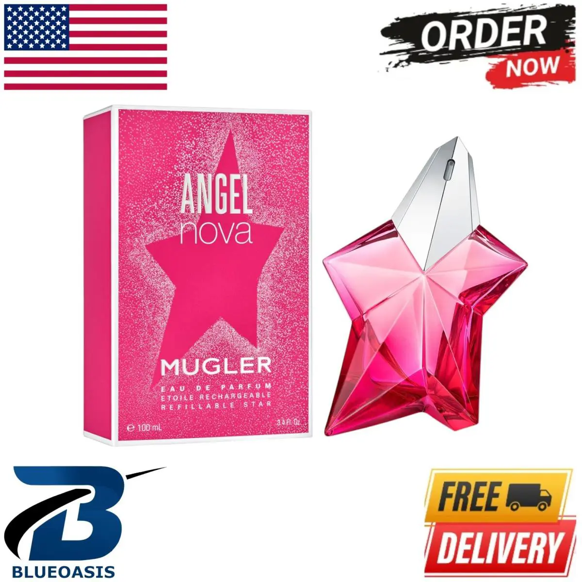 Thierry  Angel Nova Eau De Parfum Refillable Spray For Women`s 100 ml by Mugler