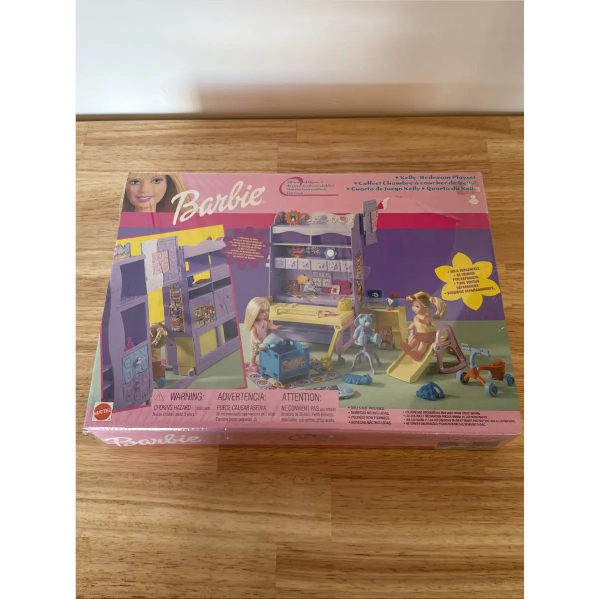 Barbie Kelly Bedroom Playset 2000 Hutch Toybox Rug Tricycle