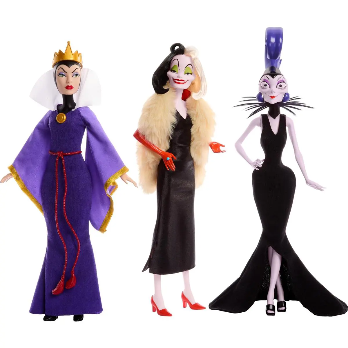 Disney Villains Doll Set Evil Queen Cruella De Vil Yzma Fashion Toy Figure