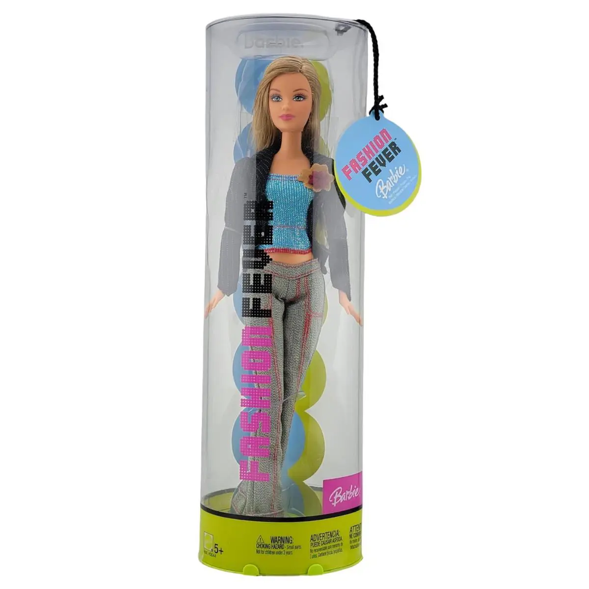 Barbie Fashion Fever 2004 H0661 Blue Sparkle Top Jeans Pinstripe Blazer Mattel