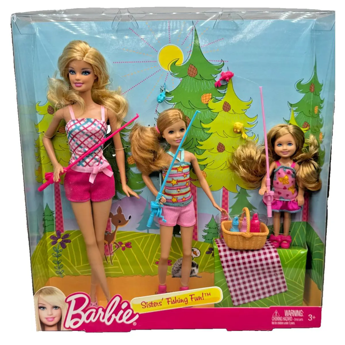 BK Barbie Doll 2013 Sisters Fishing Fun Skipper Chelsea BCG06