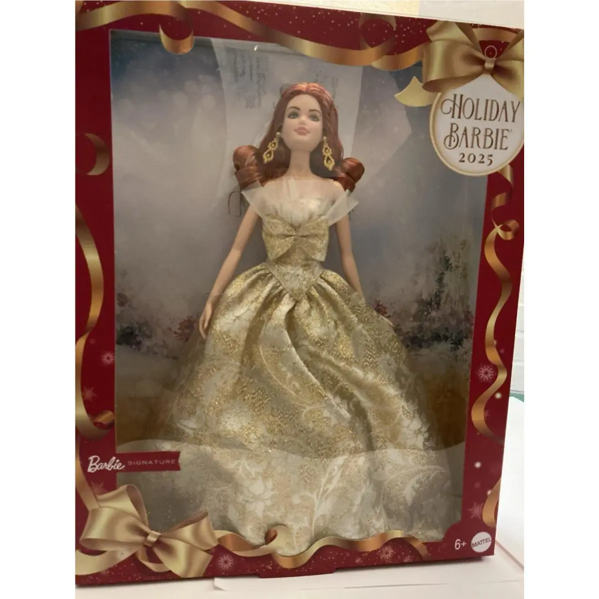 2025 Holiday Barbie Doll Red Hair Collectors Signature Edition