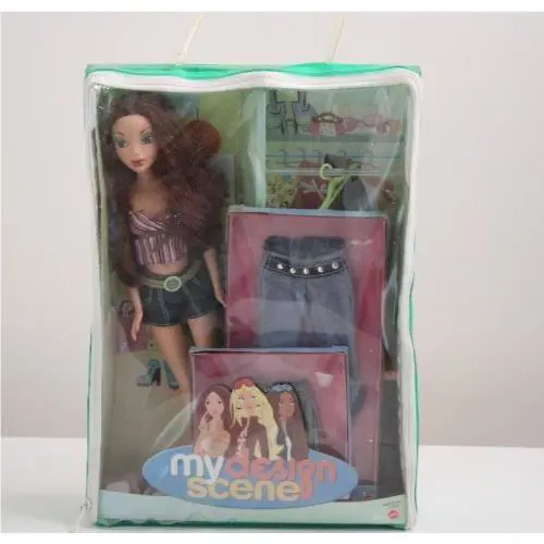 2004 Mattel My Design Scene Chelsea Doll Closet Outfits w/ Zipper Case Nip