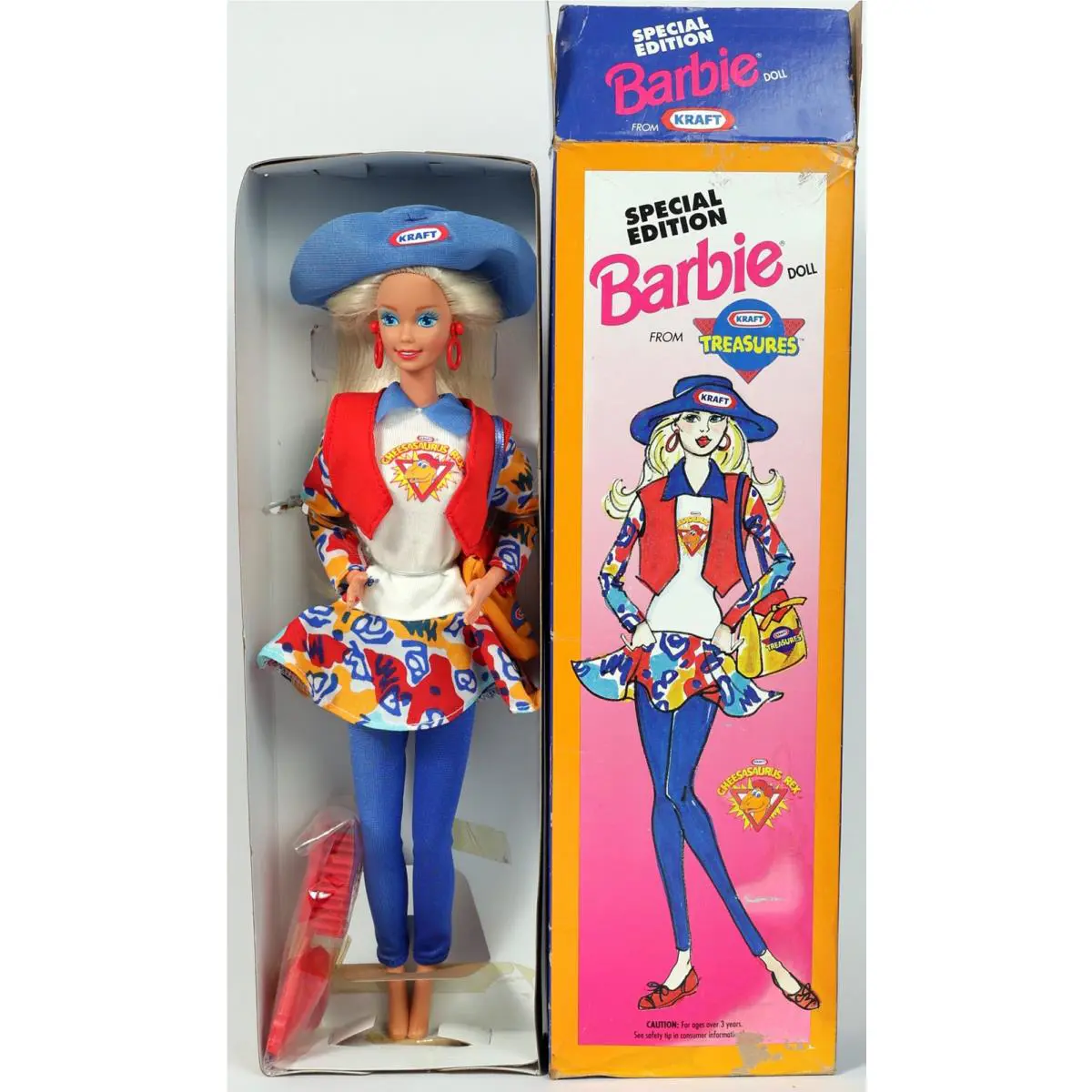 Barbie Doll From Kraft Treasures Special Edition Never Removed From Liner 1992