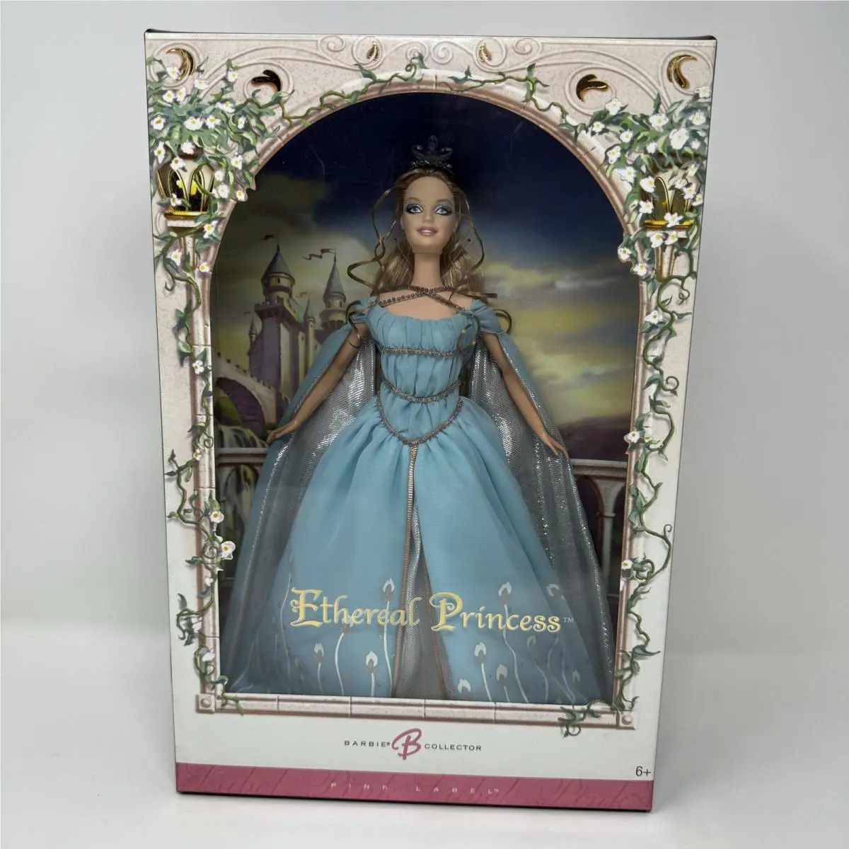 Ethereal Princess Barbie Doll Pink Label In Blue Gown Blonde 2006 Mattel J9188