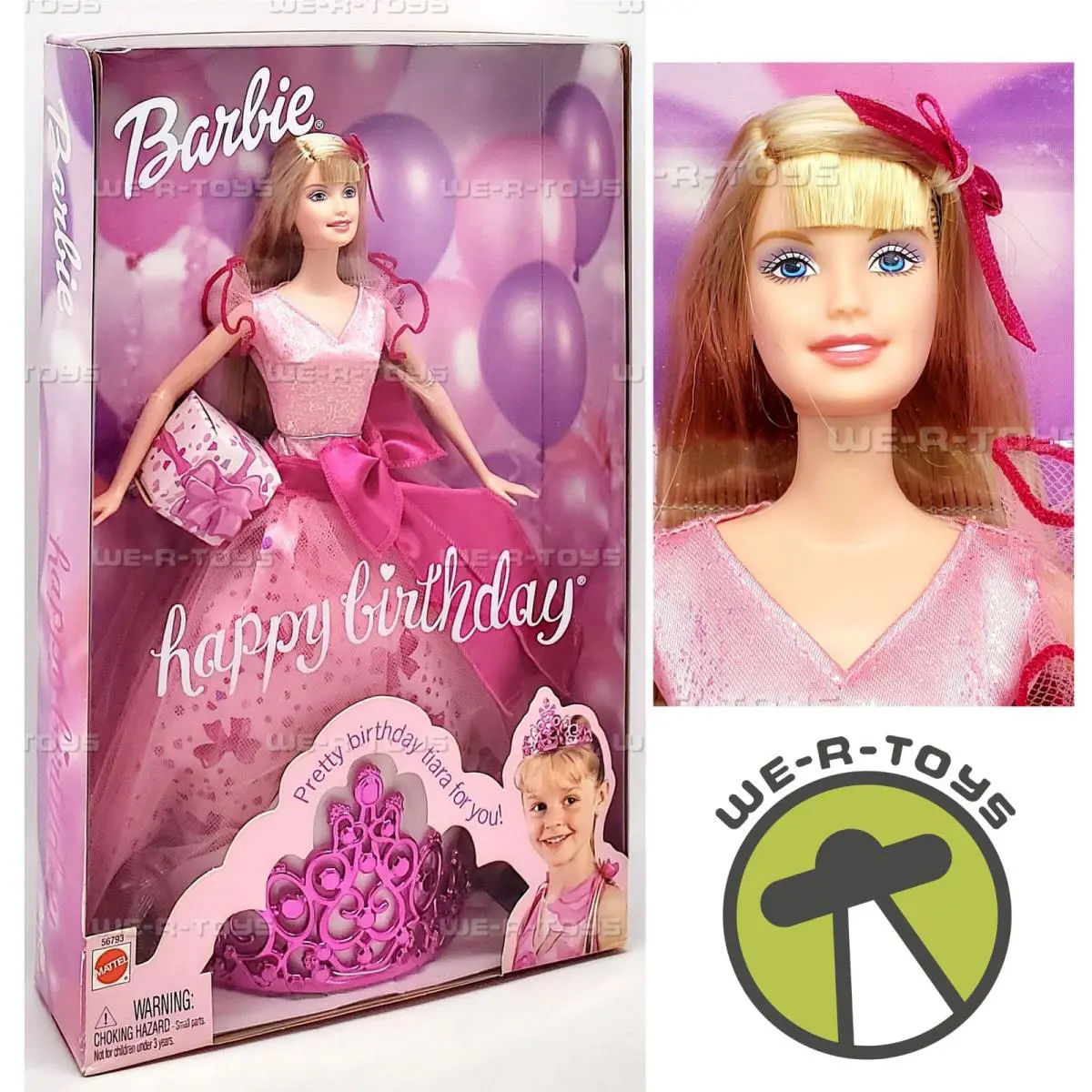 Barbie Doll Happy Birthday with Tiara For You 2002 Mattel 56793
