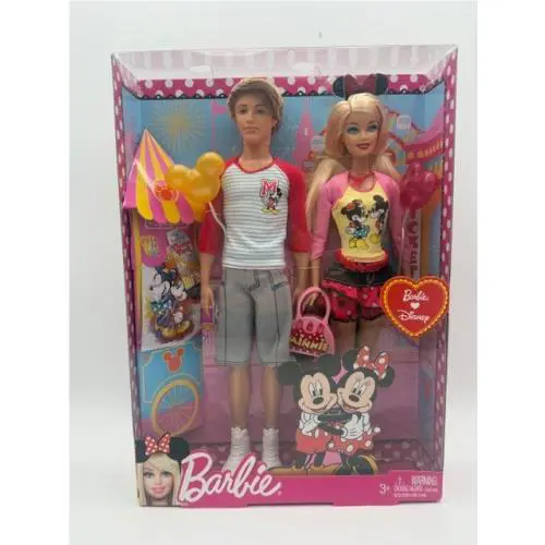 Nrfb Mattel 2011 Barbie Loves Disney w Ken Doll Set Mickey Mouse Minnie Balloons