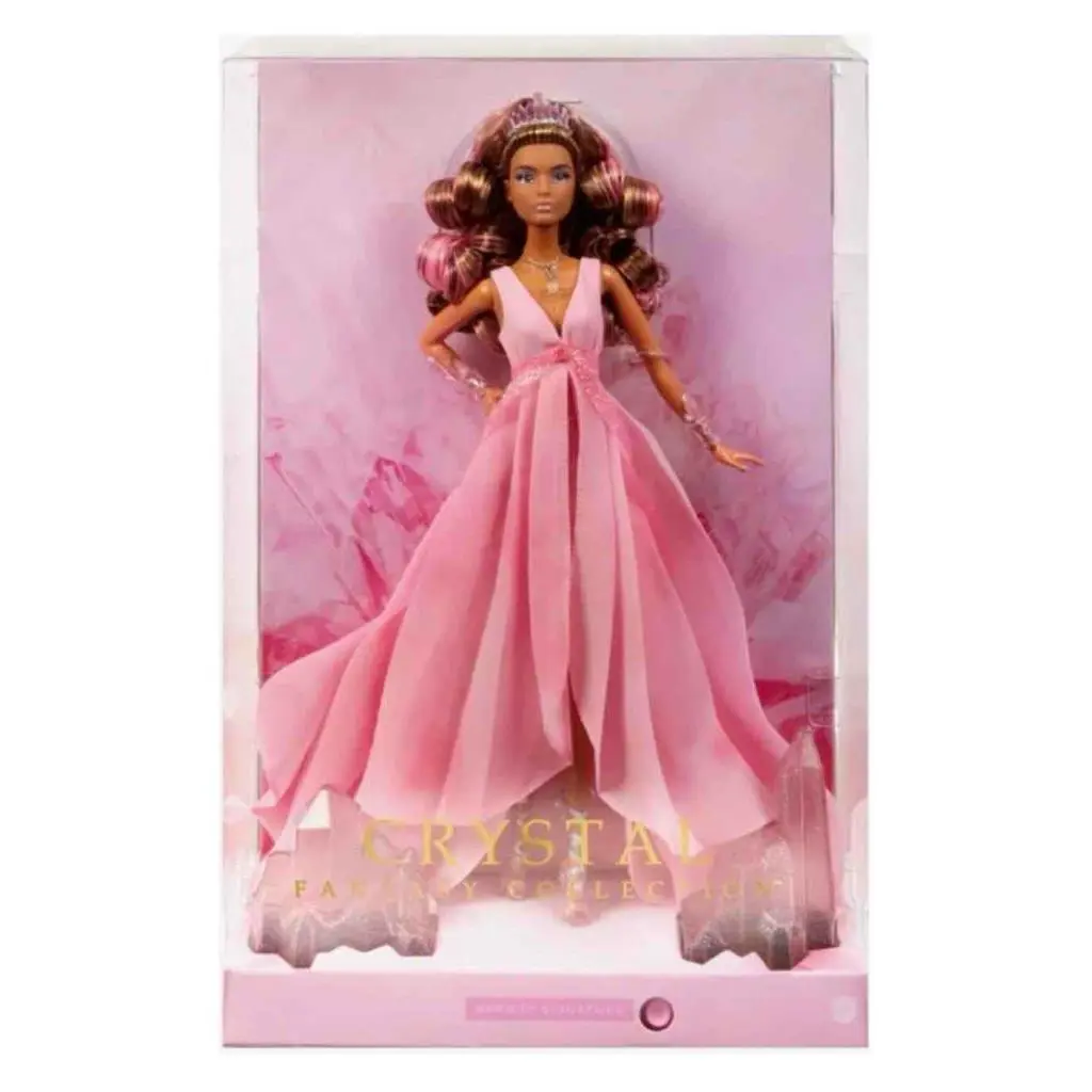 Barbie Signature Rose Quartz Doll Crystal Fantasy Gold Label Mattel HCB95