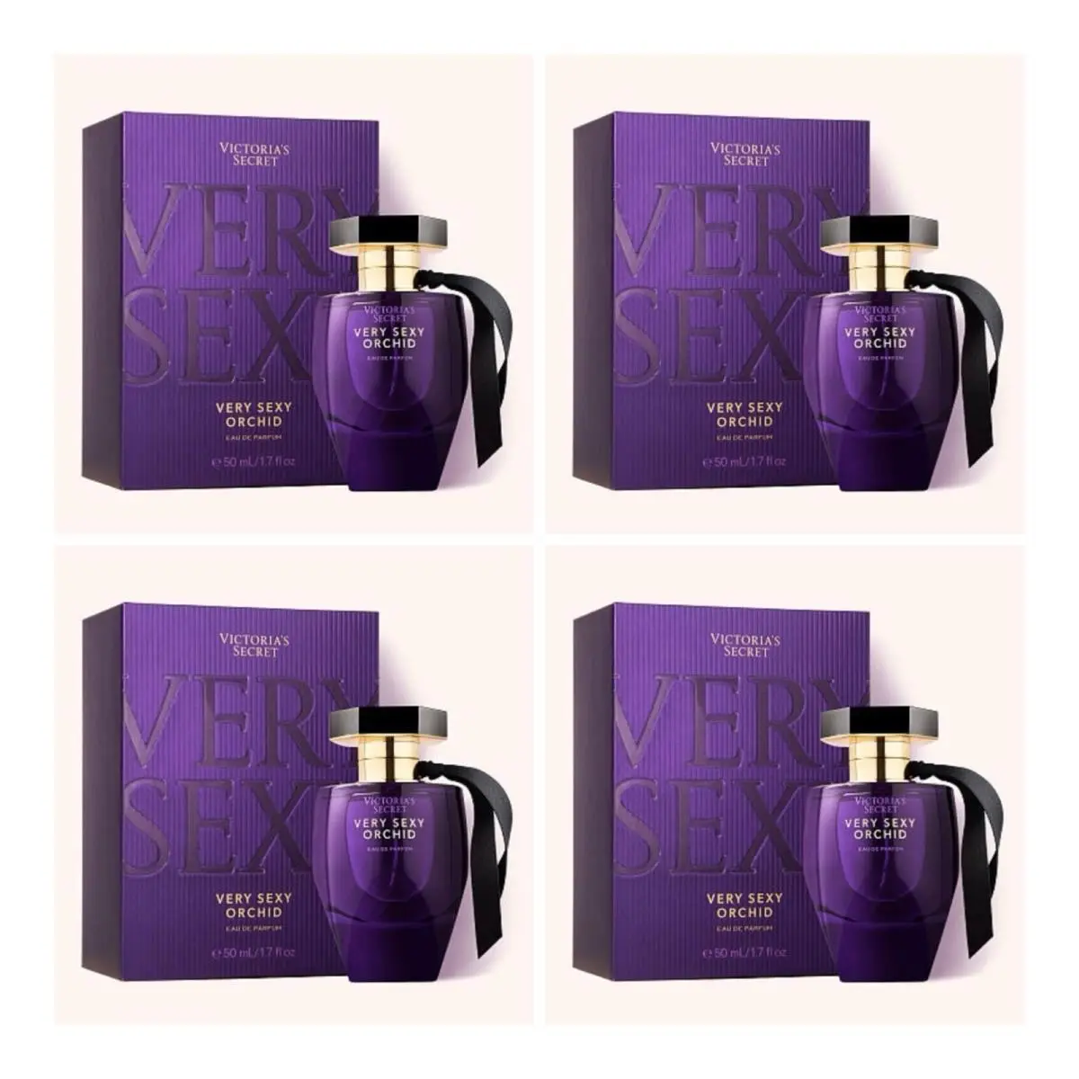 Victoria`s Secret Very Sexy Orchid Eau de Parfum 1.7 Fl.oz. Lot of 4