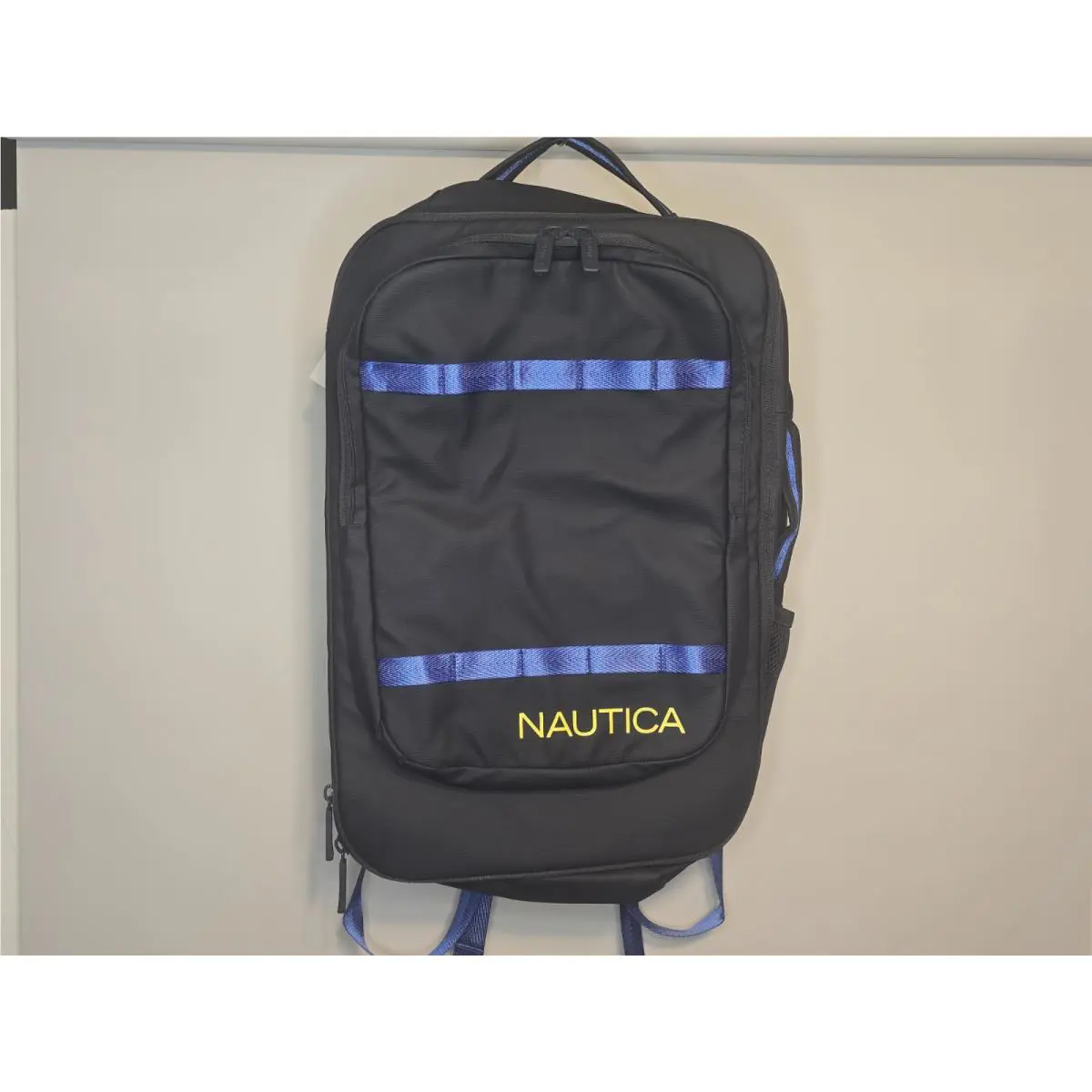 Nautica Navy Yellow Navy Travel Backpack