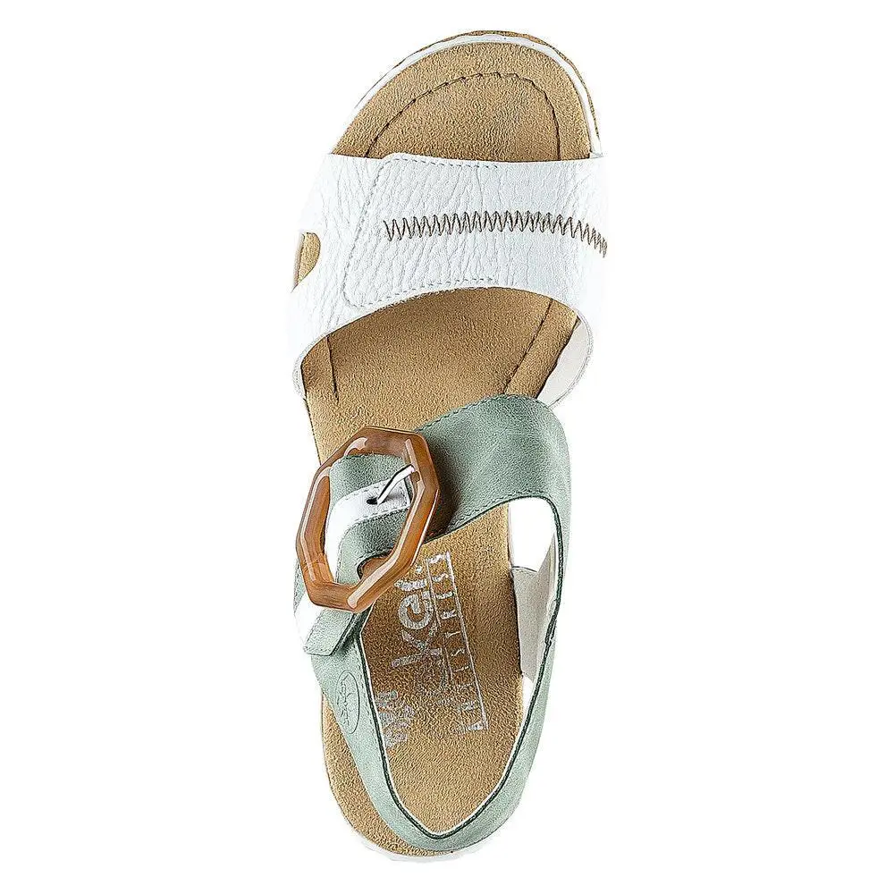 Rieker shoes - Weiss/Mint/Weiss 3
