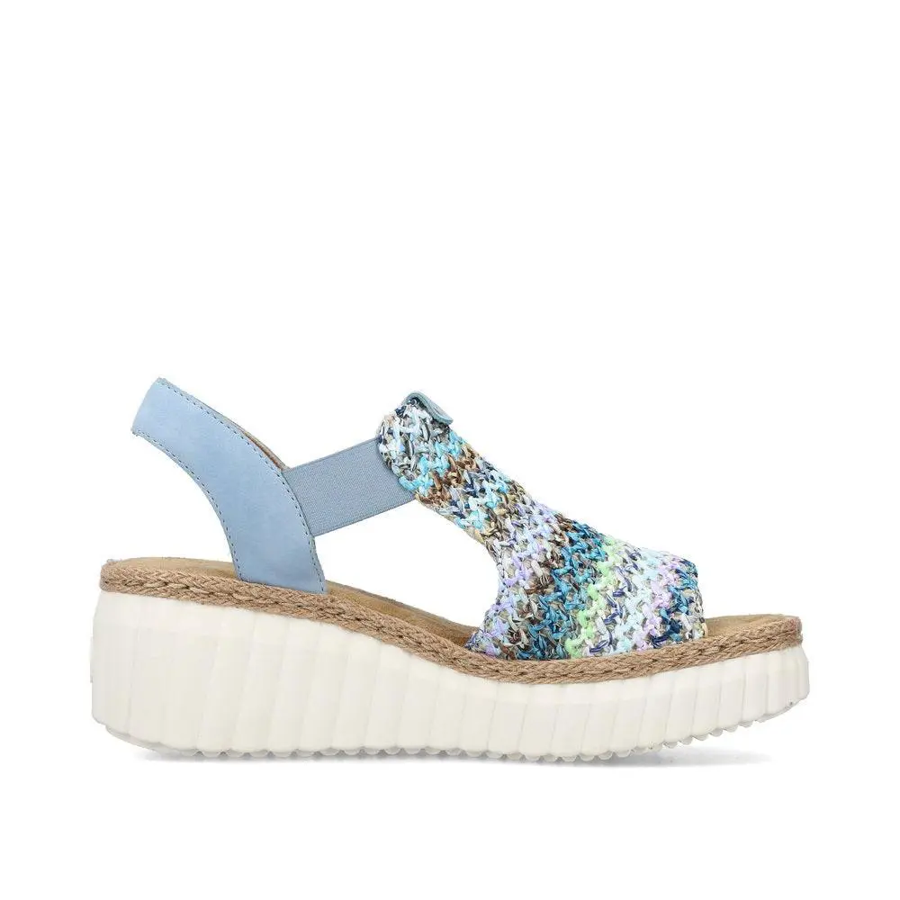 Rieker shoes - Blau-multi/Aqua 0