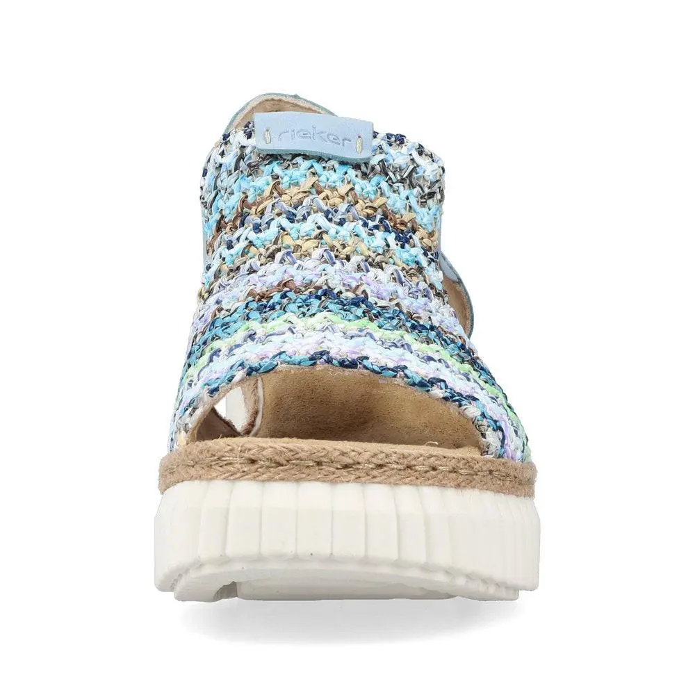 Rieker shoes - Blau-multi/Aqua 2