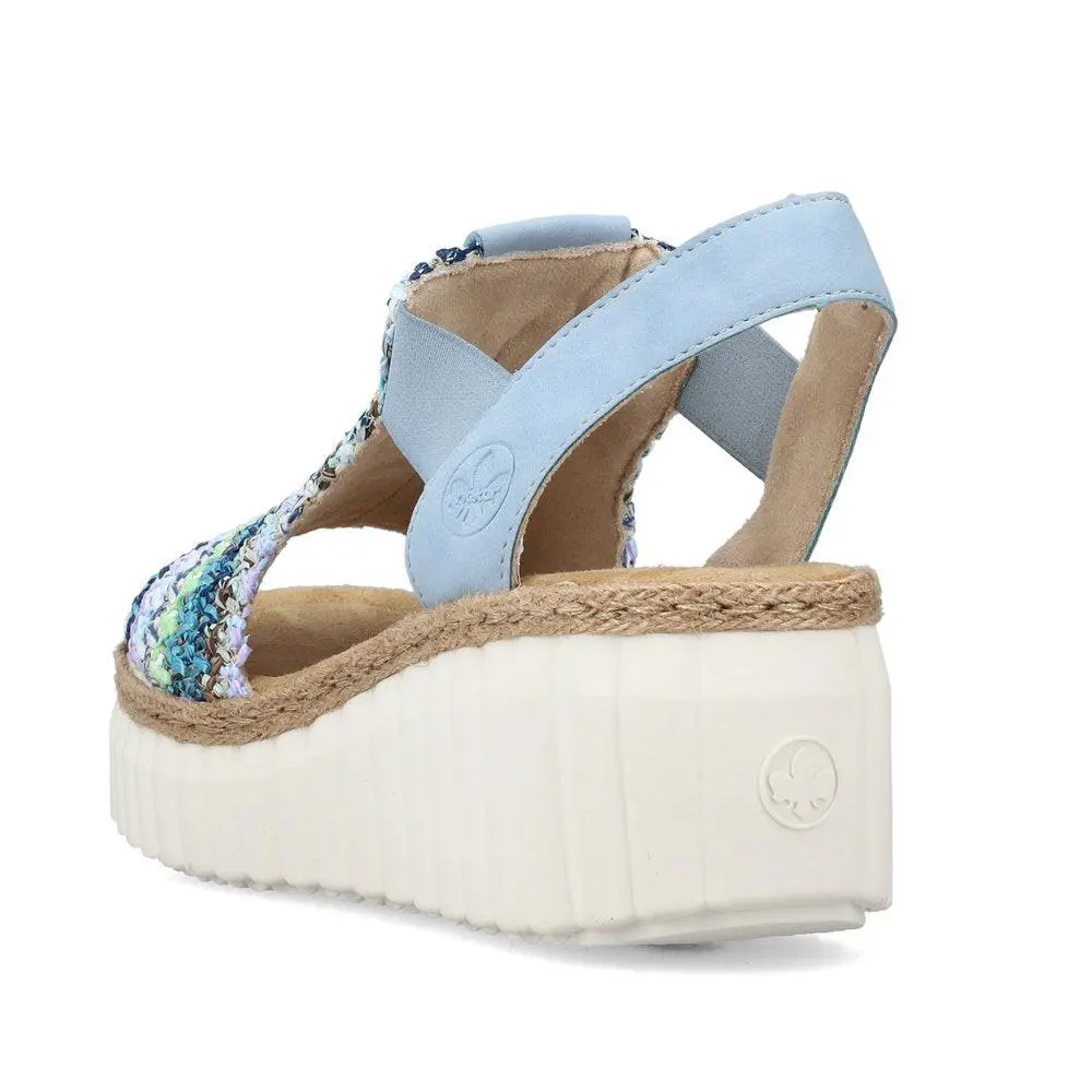 Rieker shoes - Blau-multi/Aqua 3