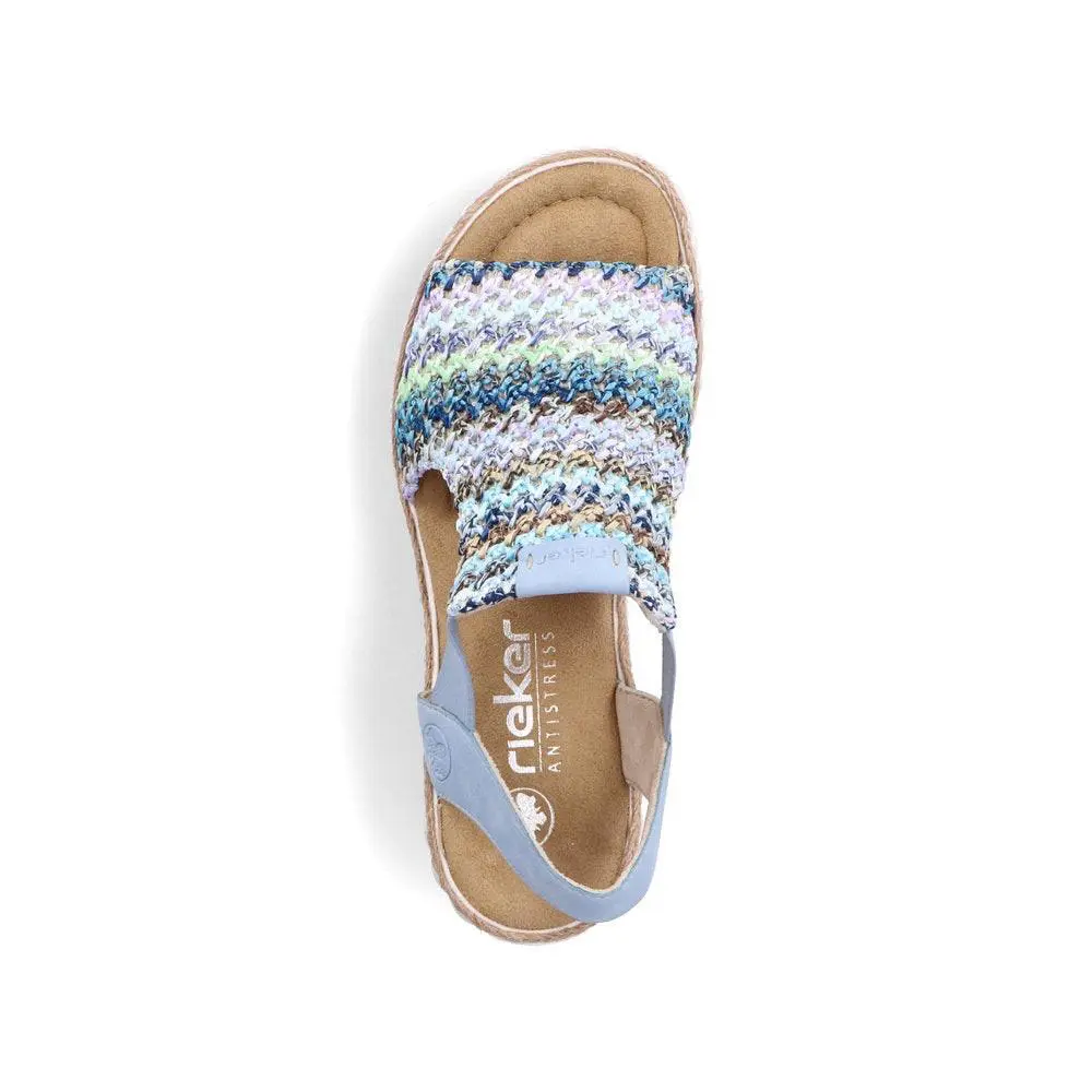 Rieker shoes - Blau-multi/Aqua 4