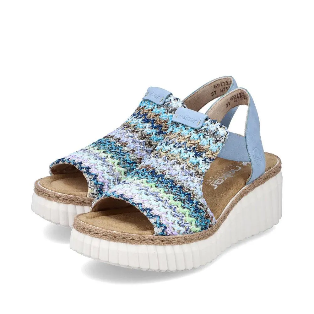 Rieker shoes - Blau-multi/Aqua 6