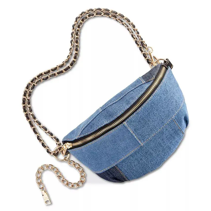 Steve Madden Drama Denim Patch Belt Bag