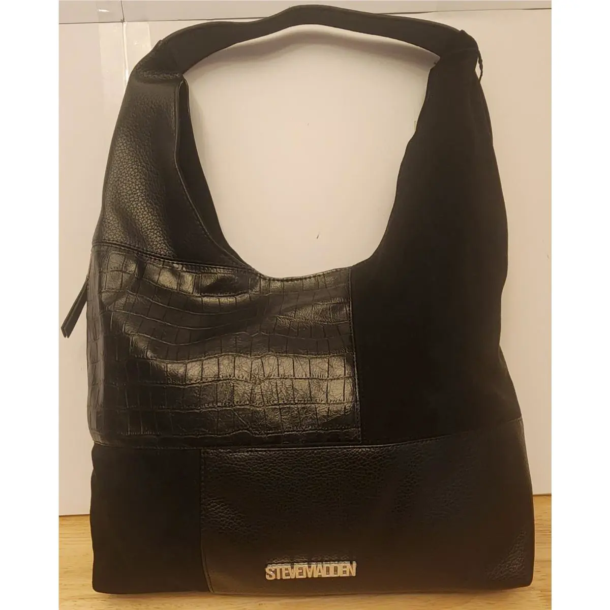Steve Madden Bcarey Hobo Black Multi Leather + Crossbody Bag Set