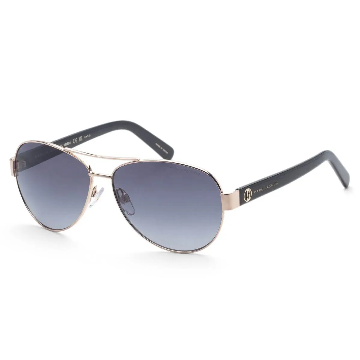 Marc Jacobs Women`s 60 Gold Black Sunglasses MARC699-S-RHL-60