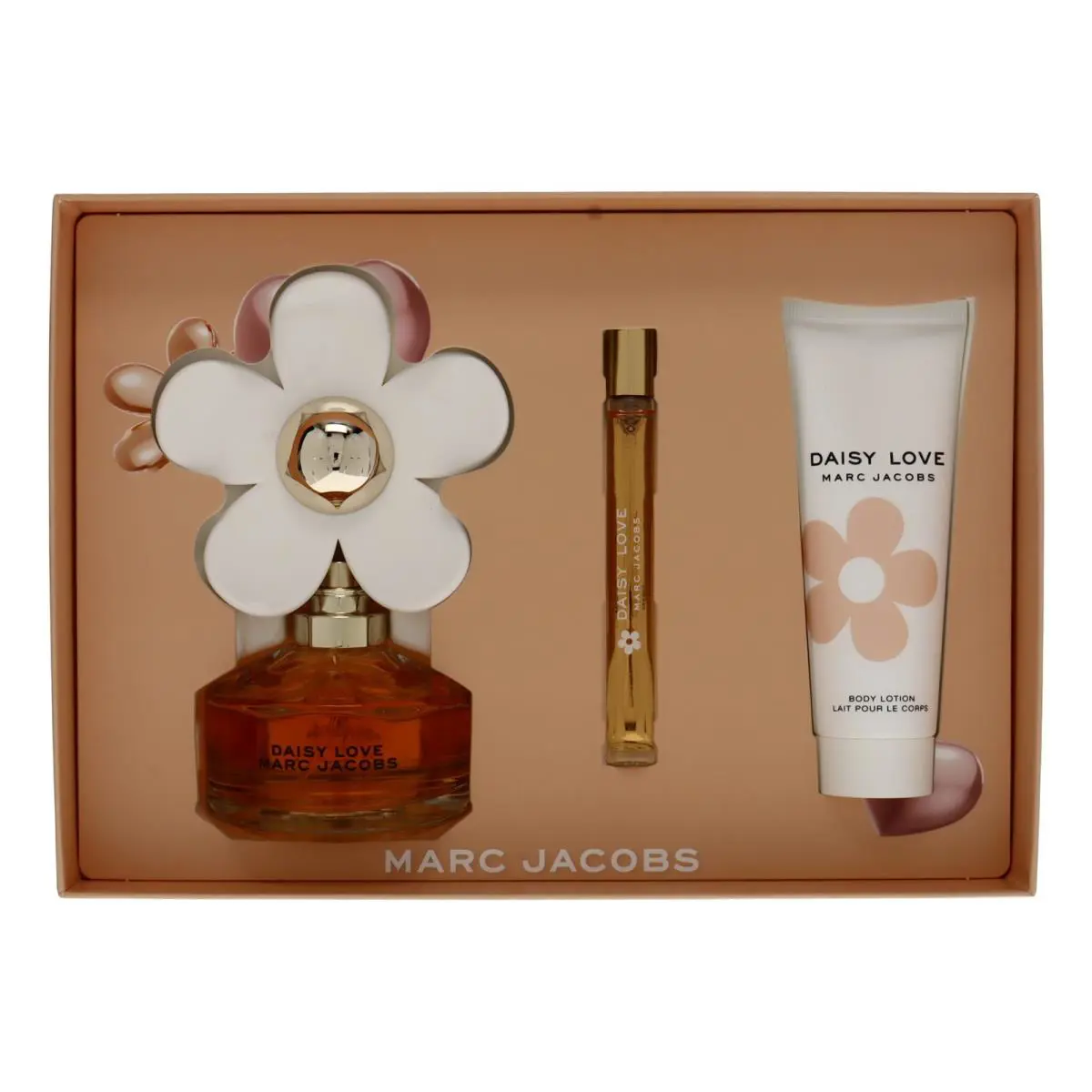 Marc Jacobs Daisy Love 3pc Gift Set For Women100ml Edt + 10ml Edt + 75ml Lotion