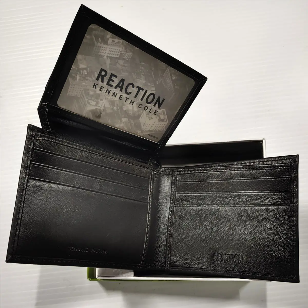 Man s Brown Leather Wallet By Kenneth Cole Reaction Hand Crafted Leather