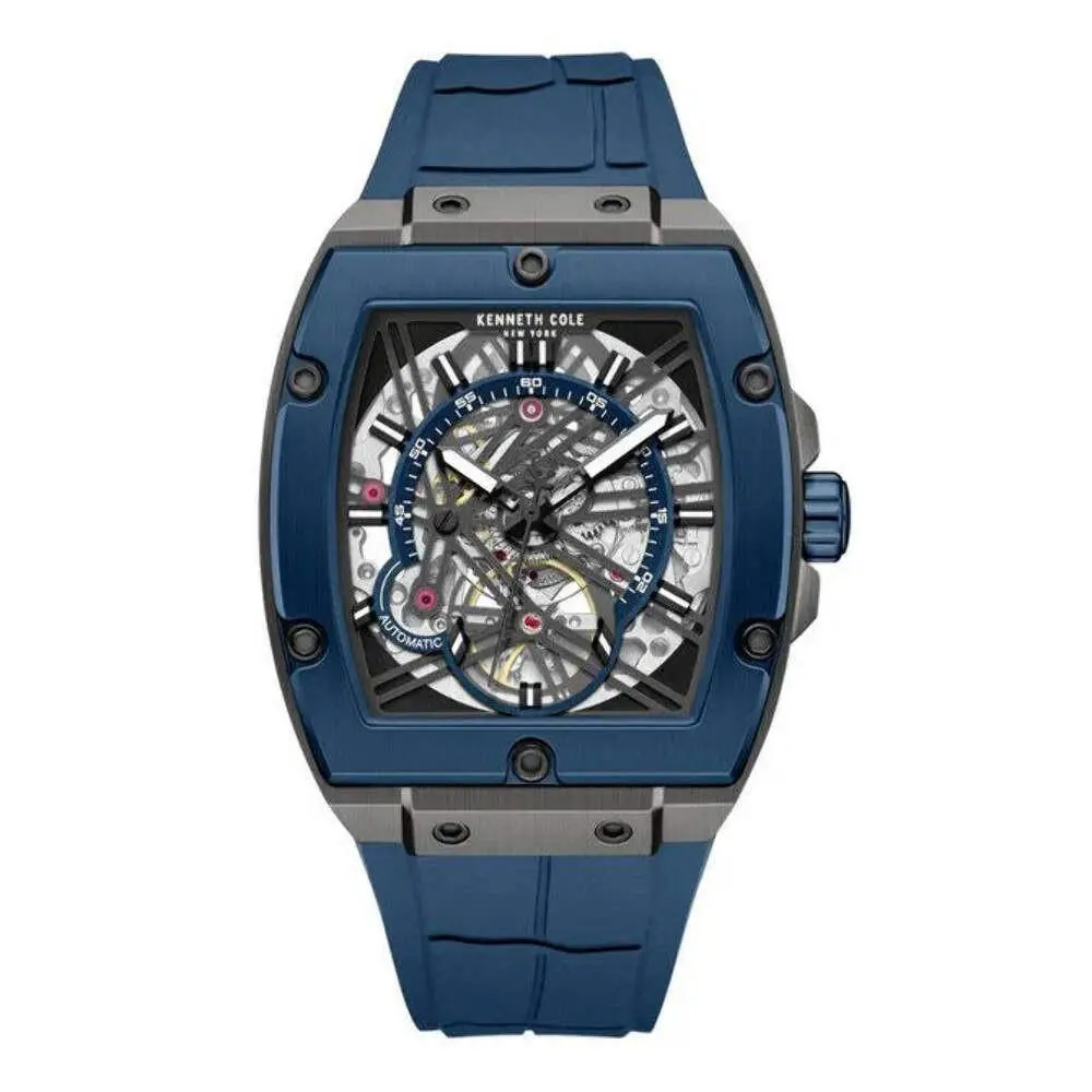 Kenneth Cole KCWGZ0067801 Mens Automatic Blue Silicone Strap Watch