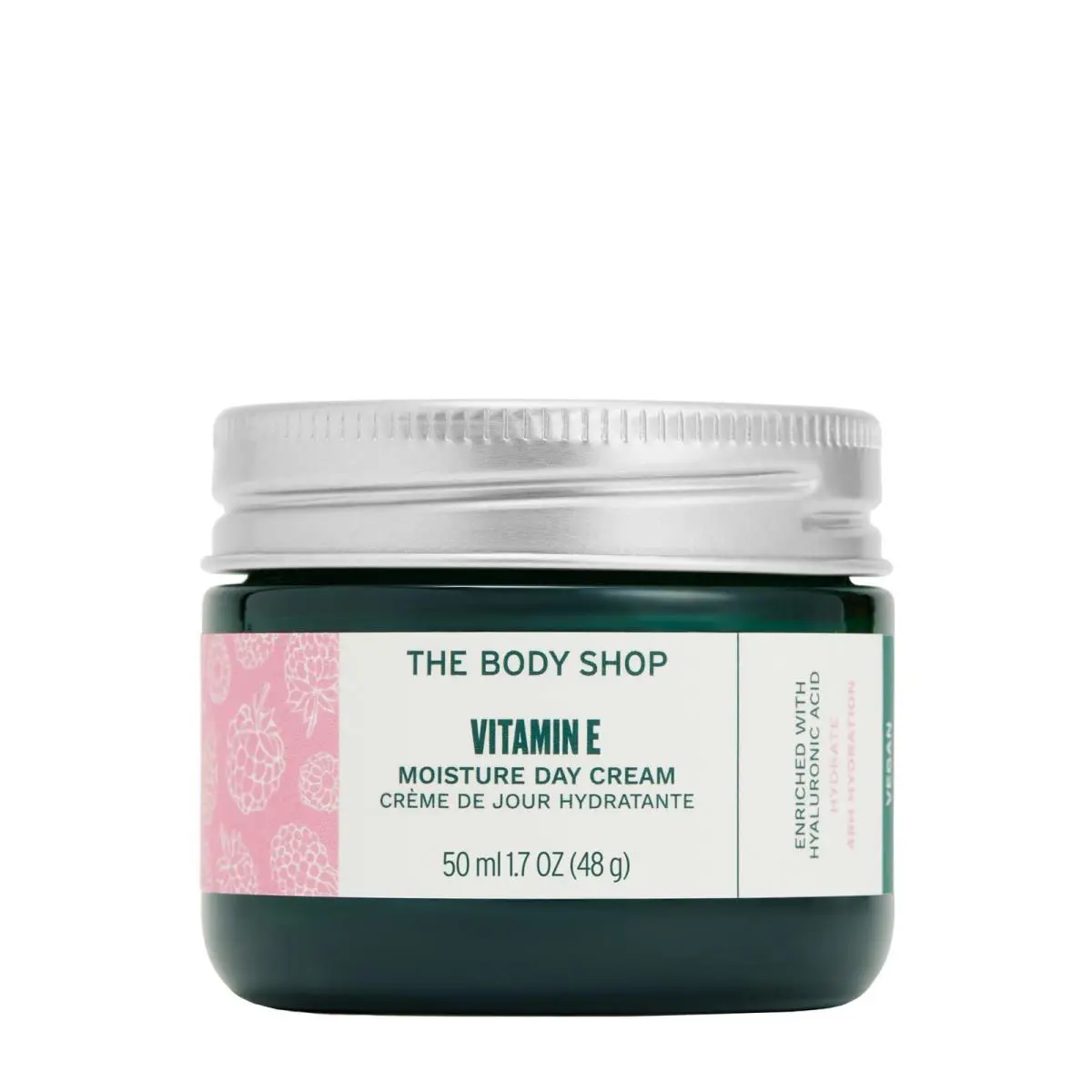 The Body Shop Vitamin E Moisture Cream 1.7 Ounce Fast Absorbing 48 Hour Hydration For All