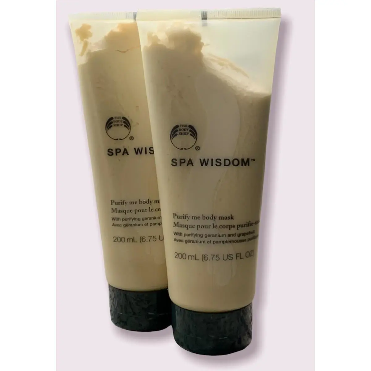 The Body Shop 2 Bottles Spa Wisdom Purify Me Body Mask 6.75 Rare by THE BODY SHOP