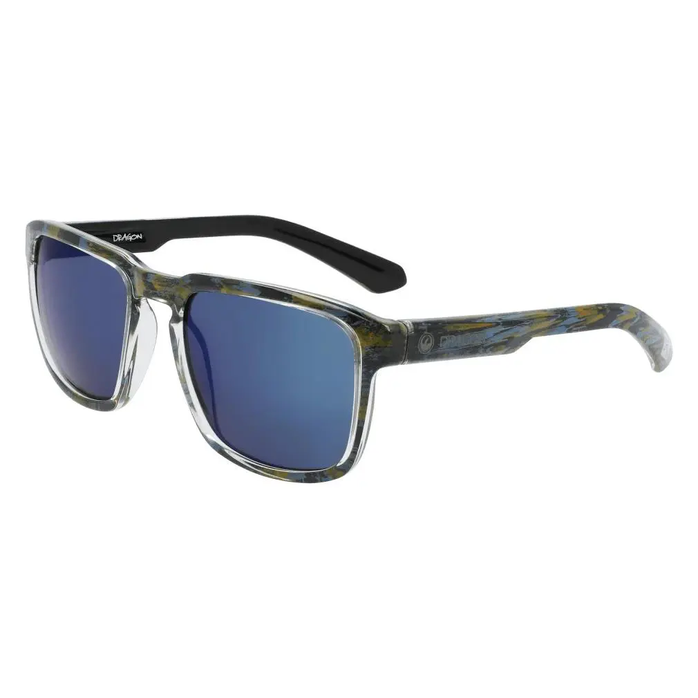 Dragon Mari Sunglasses - Rob Machado Resin / Lumalens Gunmetal Blue Lens - Frame: Multicolor, Lens: Blue