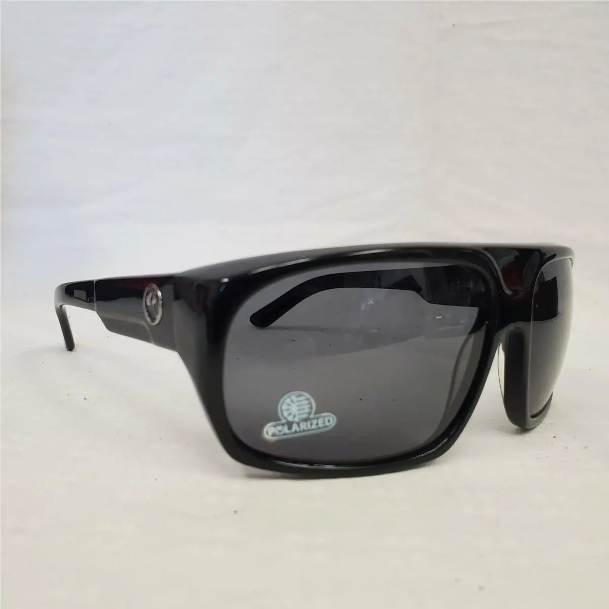 Dragon Blvd Sunglasses Polished Jet Black Frame w/ Polarized Grey Gray Lenses